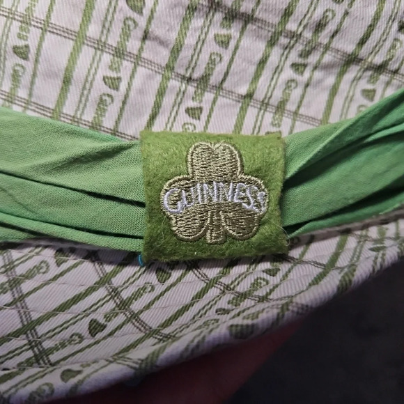 Guinness Unisex Official Merchandise Green Plaid Short Brim Fedora Hat Size M/L - Picture 9 of 11